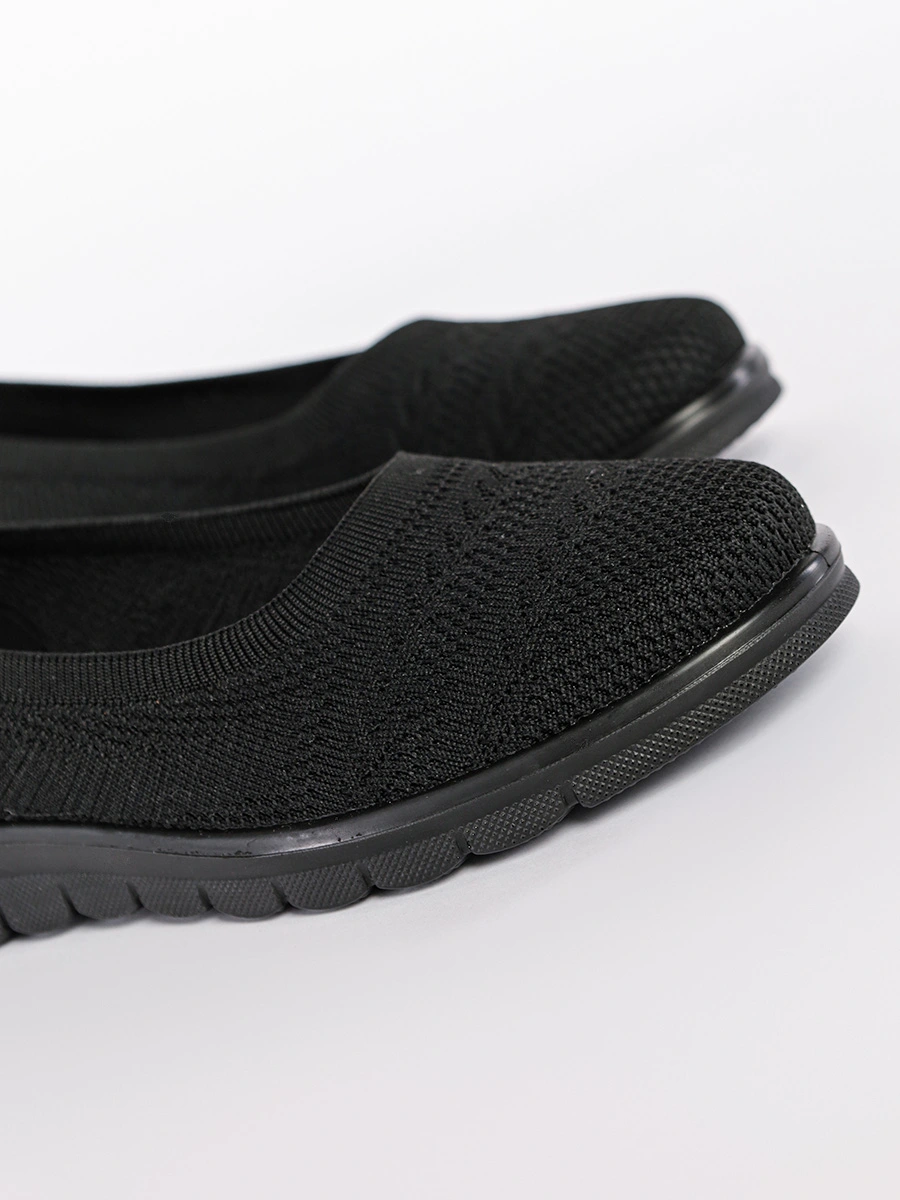 Туфли текстильные черного цвета 